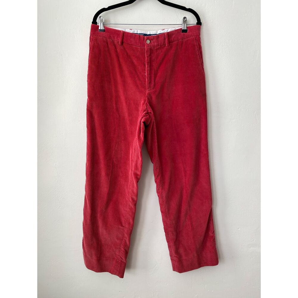 Vineyard Vines Corduroy Pants Classic Fit Club Red Wide Whale Men's Size 33 - Picture 1 of 4